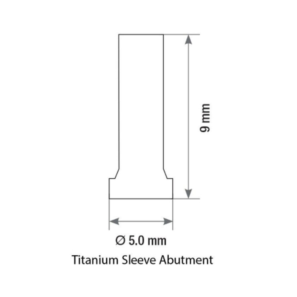 5x Set Prosthetic Straight Multi Unit 1.6 NP Conical 2.25 + Titanium Sleeve