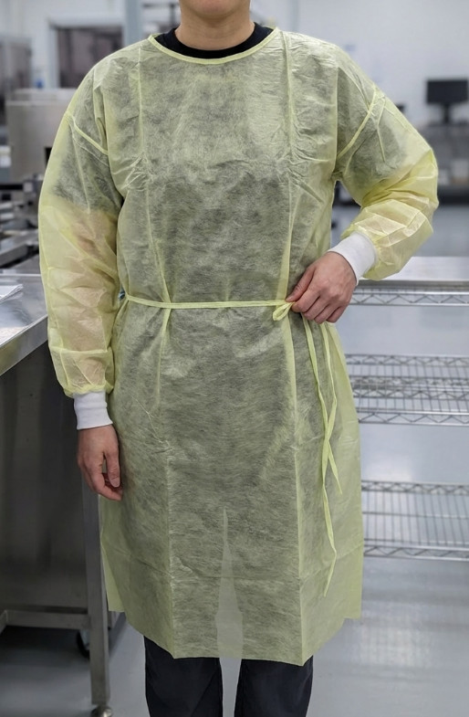 Isolation Gown PPE Category III 3 Disposable Cuff Yellow XL 100 PCS CASE