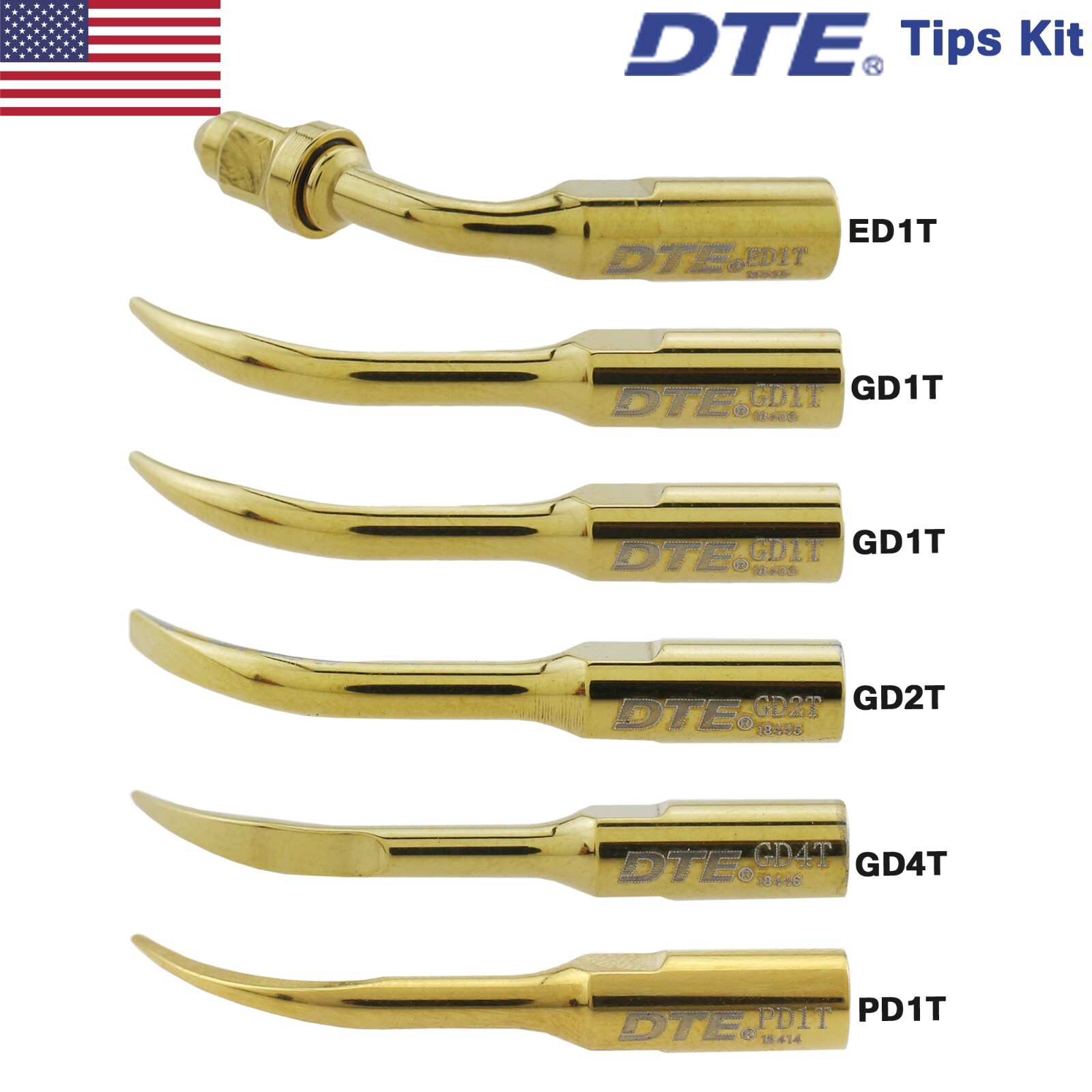 Dental Ultrasonic Piezo Scaler Scaling LED Handpiece Tips SATELEC ACTEON GD1 PD1