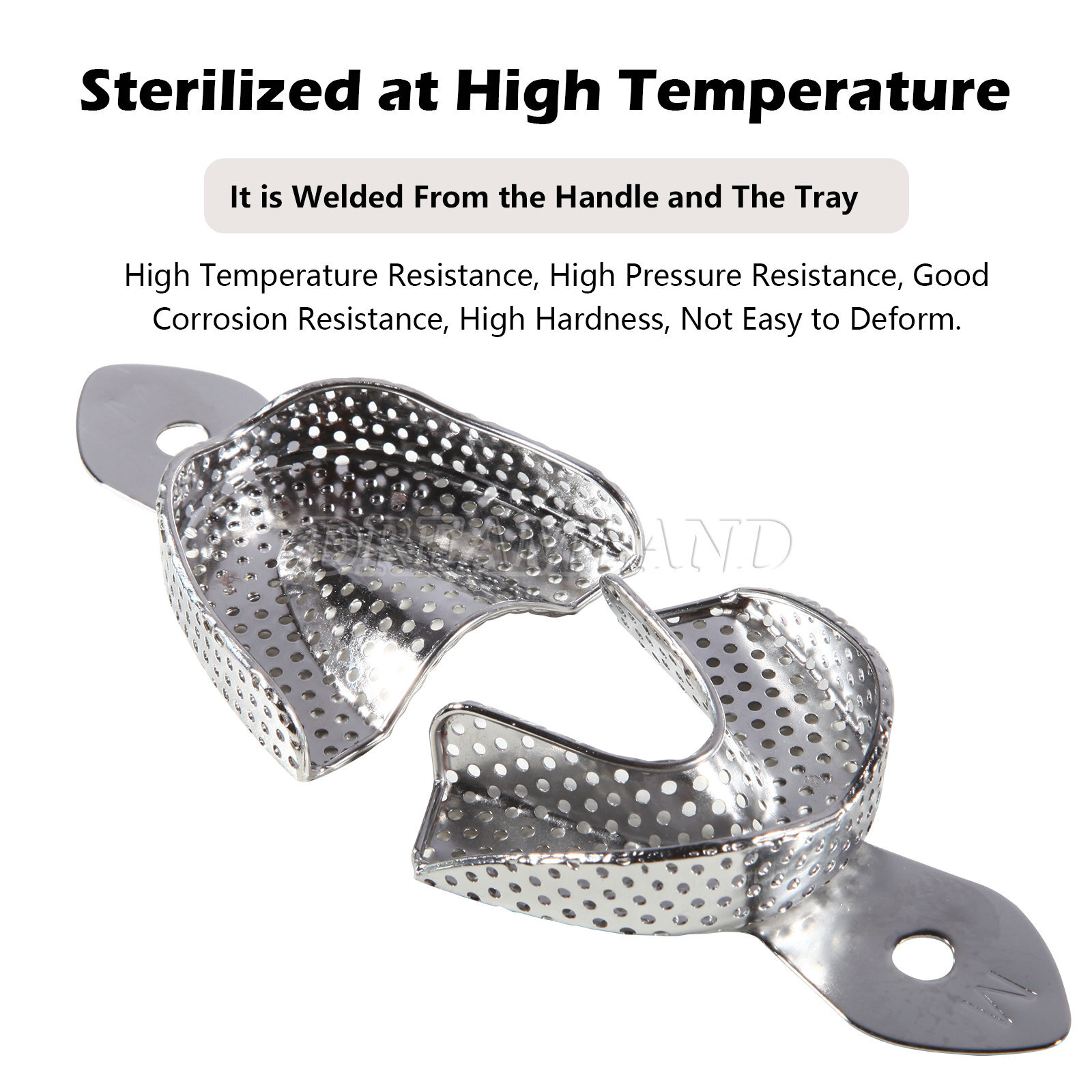 Dental Impression Trays Stainless Steel Perforated 6PC Upper+Lower S/M/L SKYSEA