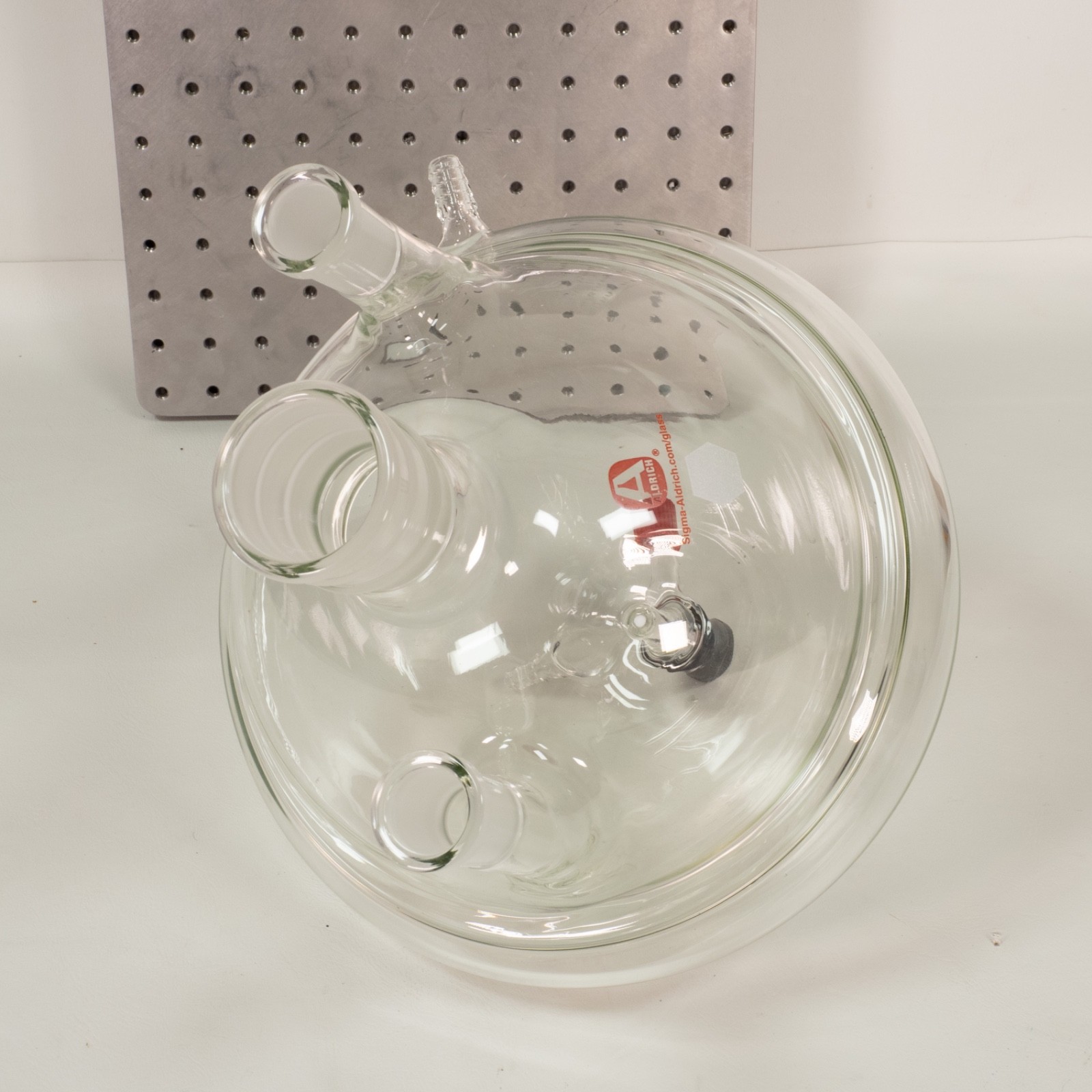 NOS New Sigma-Aldrich 4L Jacketed 3-Neck Reactor Flask Drain Valve PTFE Stopcock
