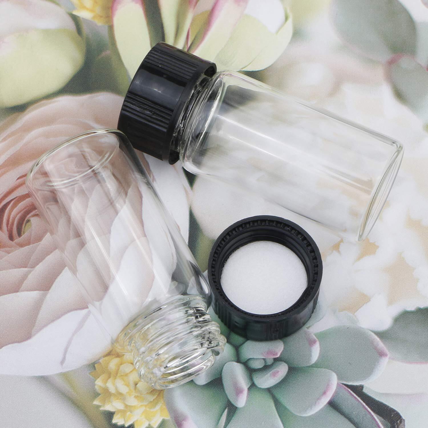 14pcs 5ml Mini Clear Glass Bottle Vials And Plastic Cap Small Essential Oil 1/6