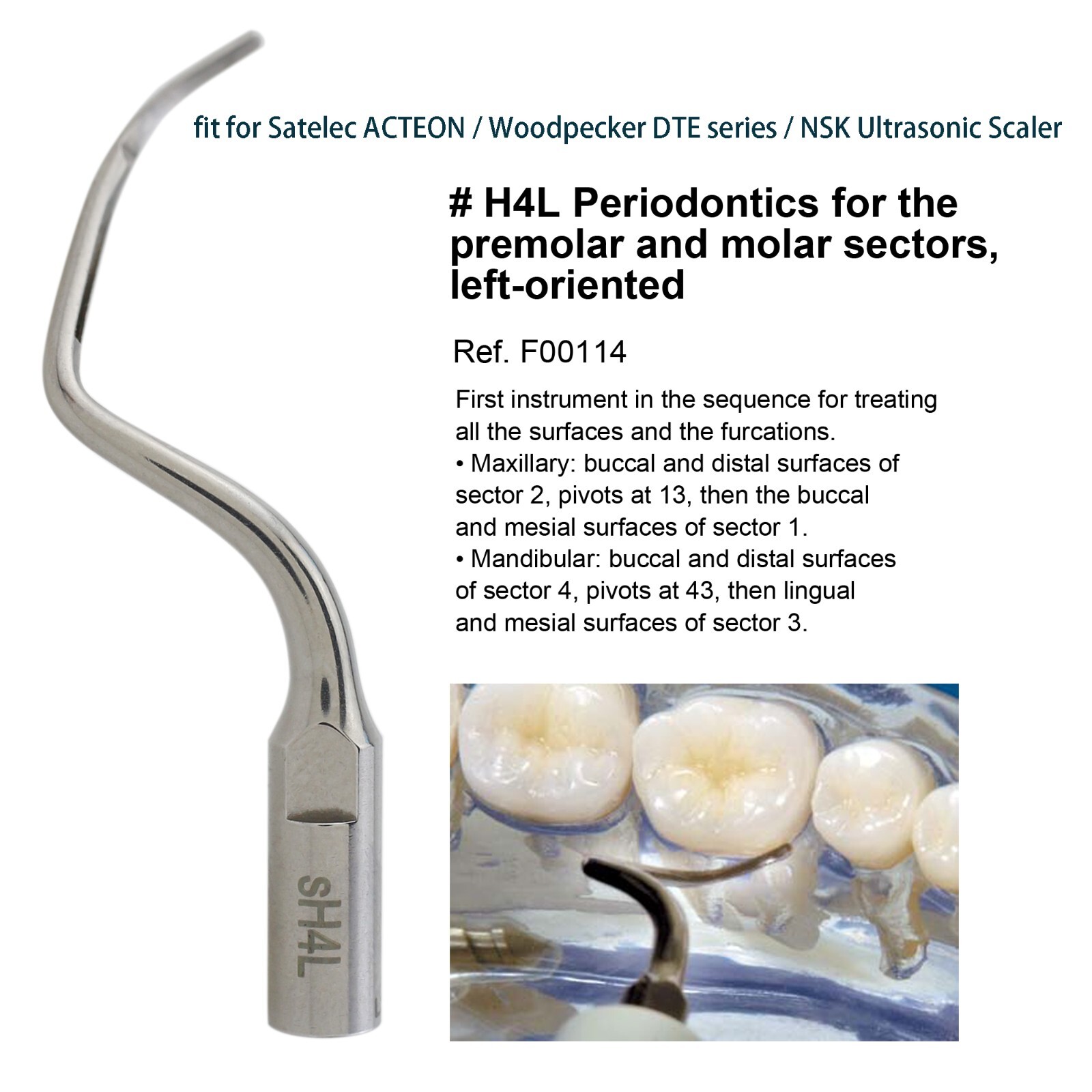 fit ACTEON NEWTRON LED Scaler Ultrasonic Tips H3 1S 10Z 10X 10P HS-7L Handpiece