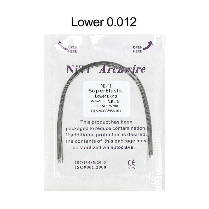 Dental Orthodontic Arch Wire Super Elastic Niti Round Rectangular Natural Form