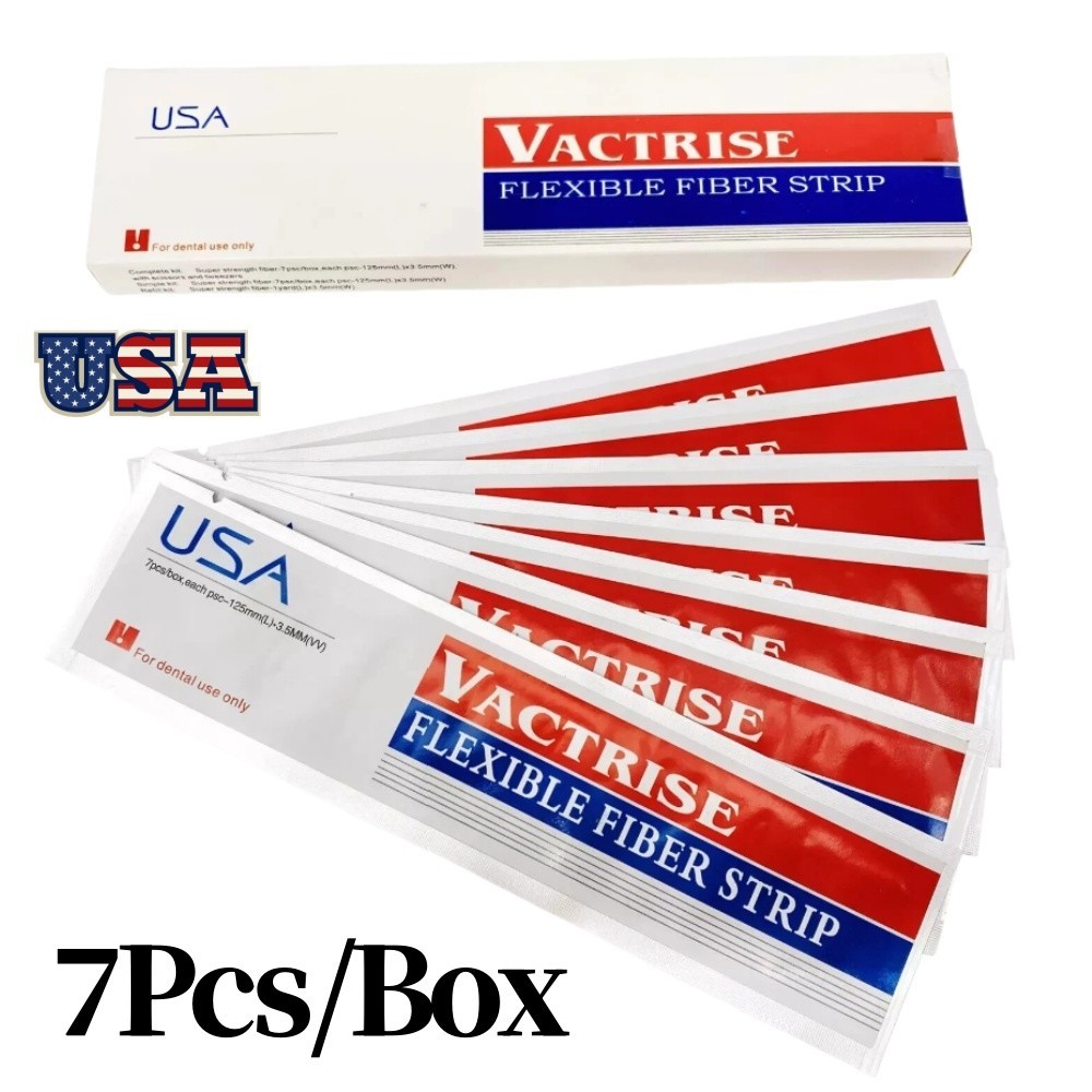 7Pcs Dental Composite Flexible Fiber Strip Glass Splint Loose Tooth Retainer usa