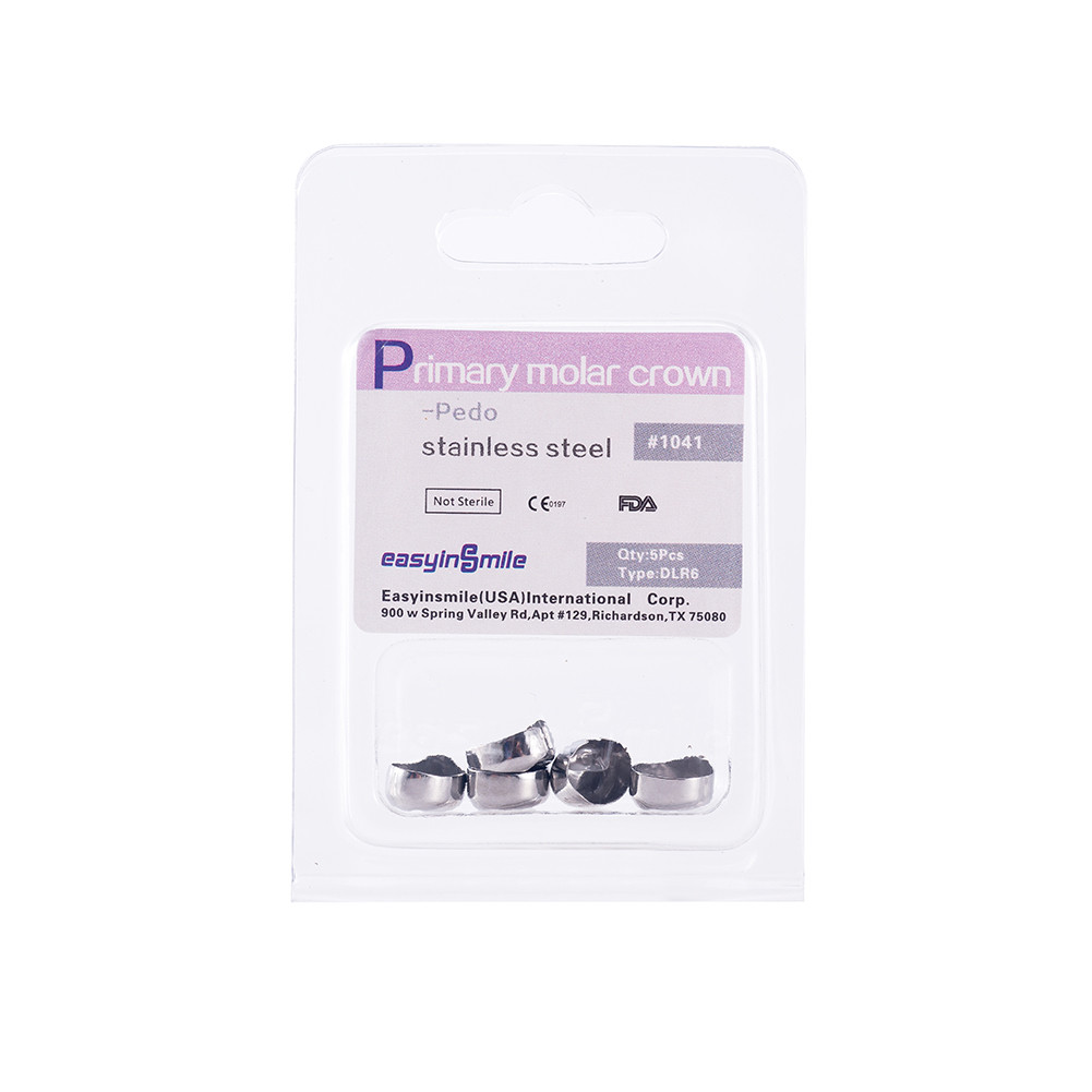 5pc Easyinsmile Dental Kid Crown Stainless Steel Primary D Premolar E Crown[USA]