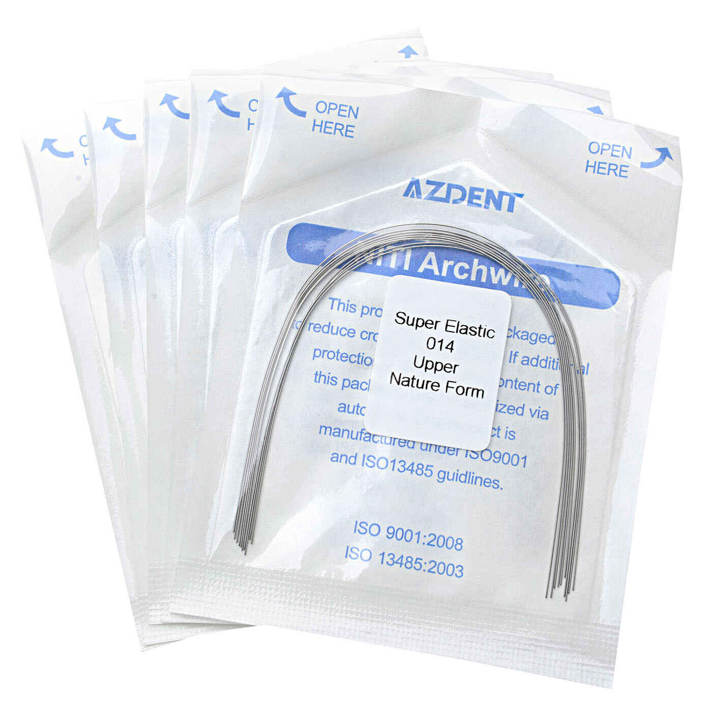 AZDENT Dental Orthodontic Super Elastic Niti Round Arch Wire Ovoid / Natural FDA