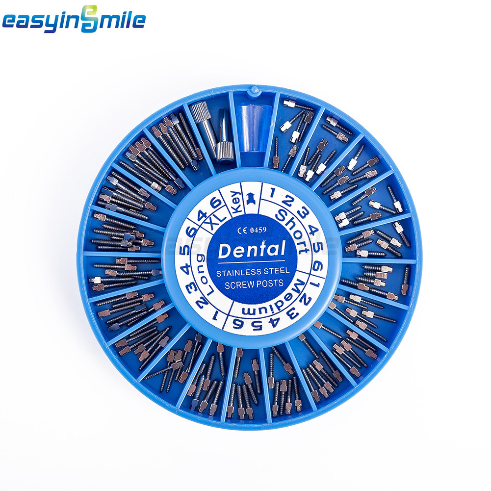 240pcs Dental Screw Post Gold Plated Completed Kit S -XL Size Endo Conical Pins