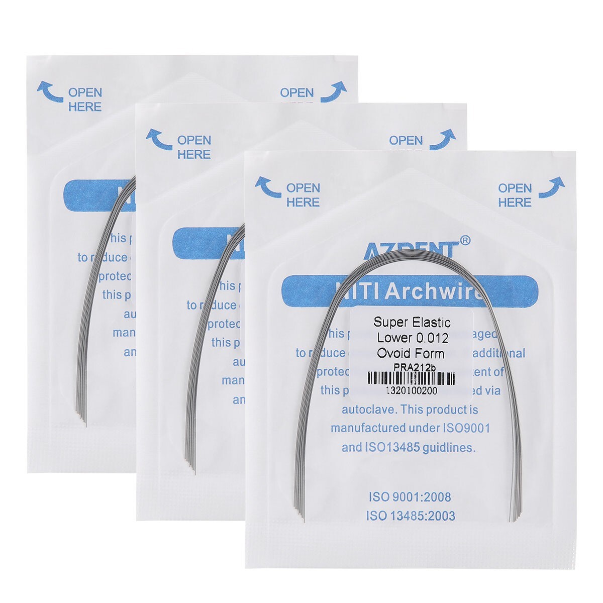 Ortodoncia dental súper elástica niti redondear alambre de arco ovoide redondo