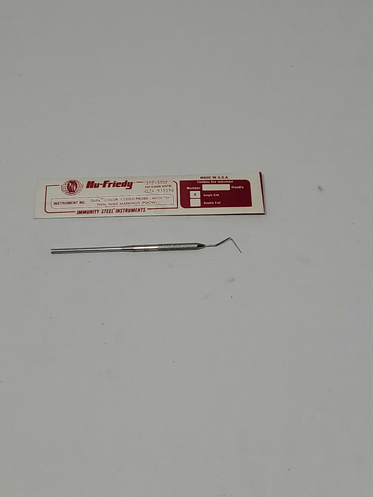 Hu-Friedy Qulix Color Coded Probe Mich “O” Thin WMS Marking PQOW Single End