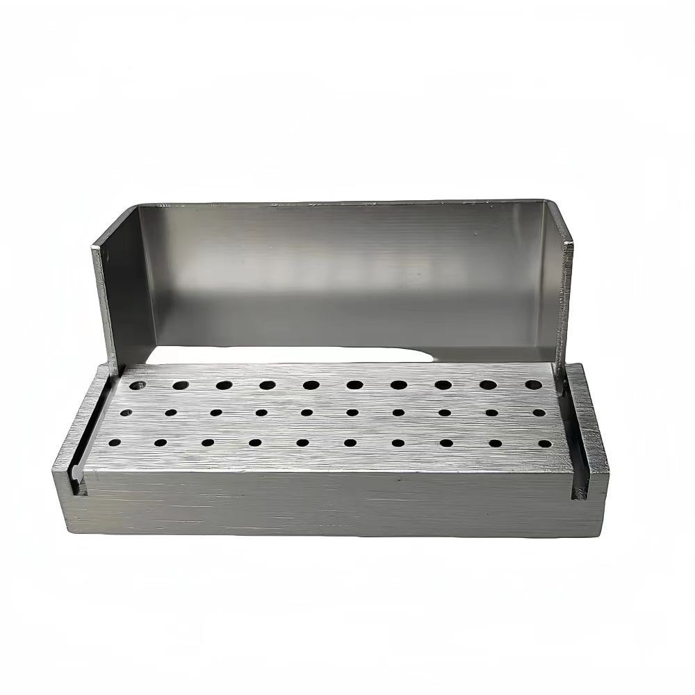 20Pcs Dental Bur Burs Holder Block Disinfection Box Aluminium Autoclave 30 Holes