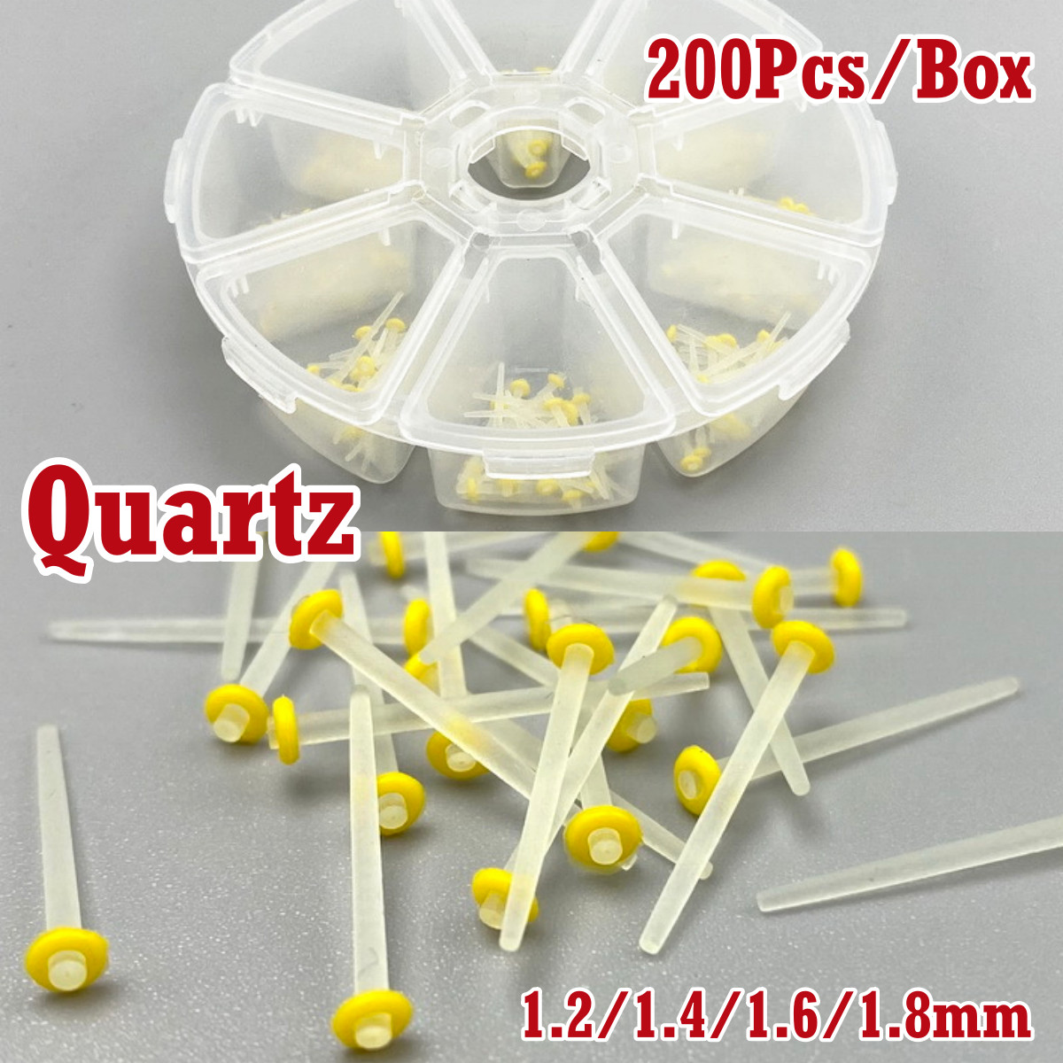 200*Quartz Fiber Post Dental Fiber Post teeth Restorative 1.2/1.4/1.6/1.8mm/Mix