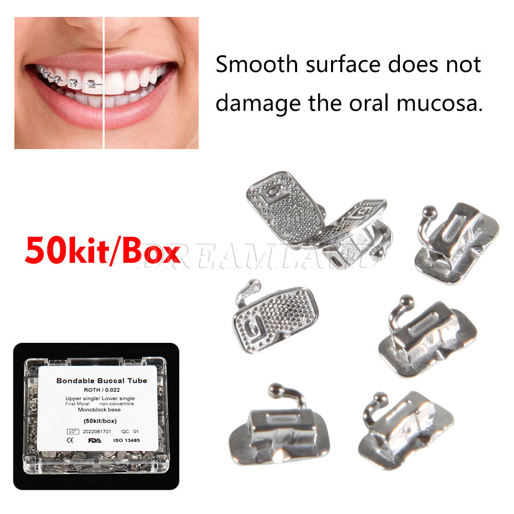 Dental Bondable Monoblock Non-Convertible Single Roth 022 Buccal Tube ZU