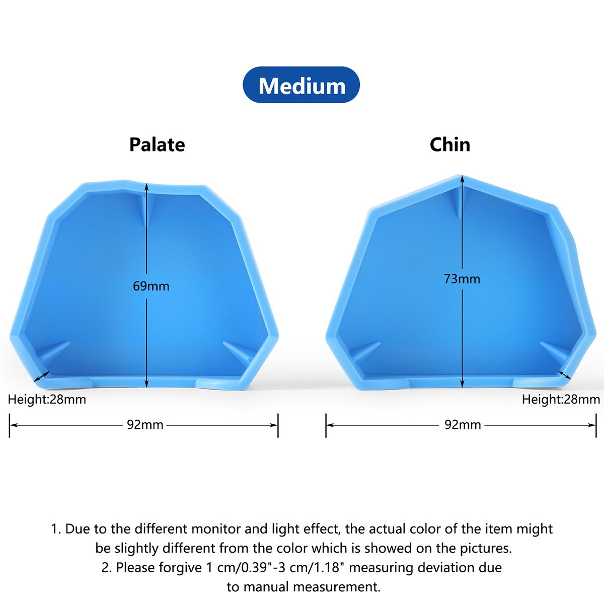 6pcs AZDENT Dental Lab Silicone Rubber Plaster Model Base Former Molds Tray