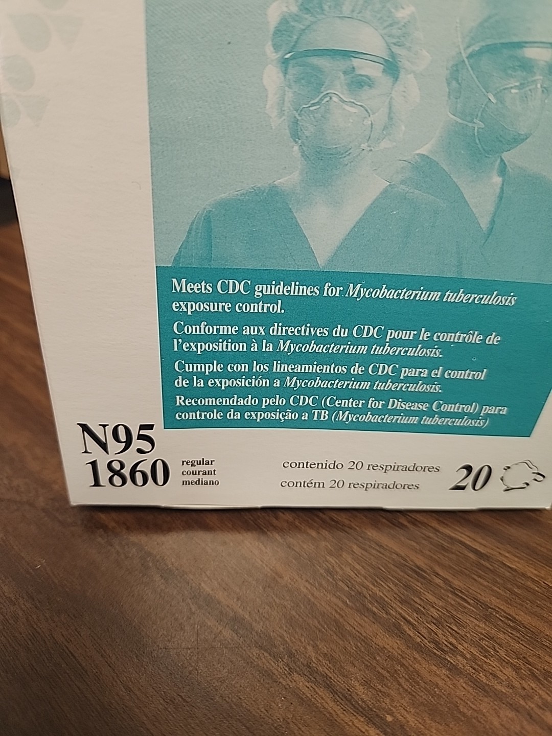 NEW 3M 1860 N95 NIOSH MASK pack of 20 regular latex free surgical medical