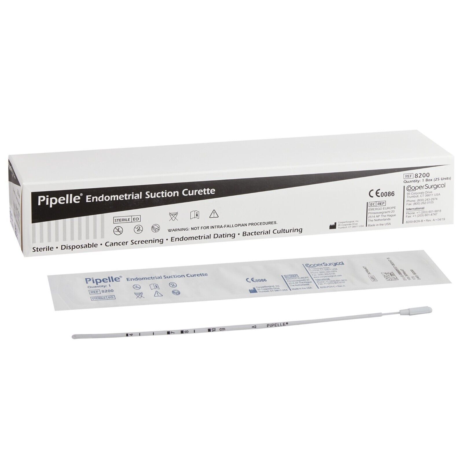 *25-Packs* Cooper Surgical Pipelle Curette Sterile 8200