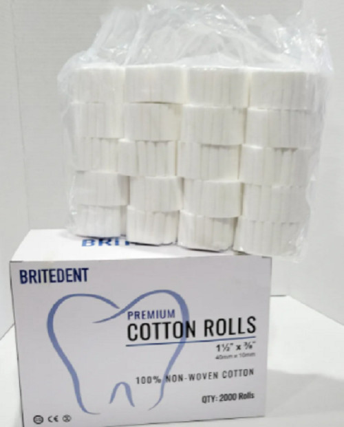 1000 pcs Dental Gauze Cotton Rolls 1-1/2″ x 3/8″, (#2 Medium)