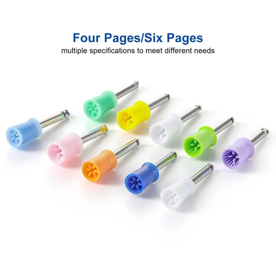 Dental 4/6 Webbed Polishing Prophy Prophylaxis Cups RA Latch Type Bristle Flat