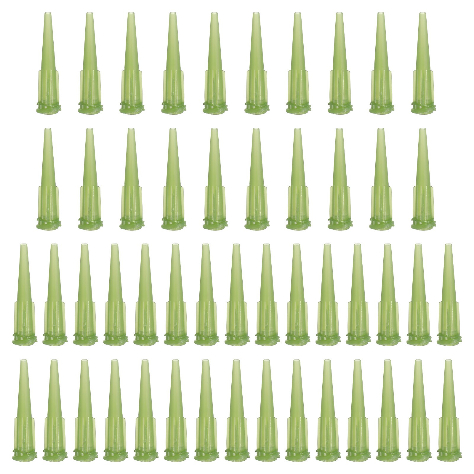 50 Pcs 14G Plastic Blunt Tip Tapered Dispensing Needle for Glue, Olive Green