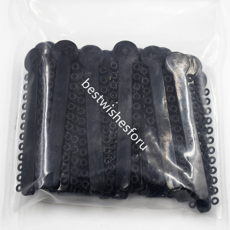 10 Bag Dental Orthodontic Ligature Ties Elastic Rubber Bands 1008 Pcs/Pack Black
