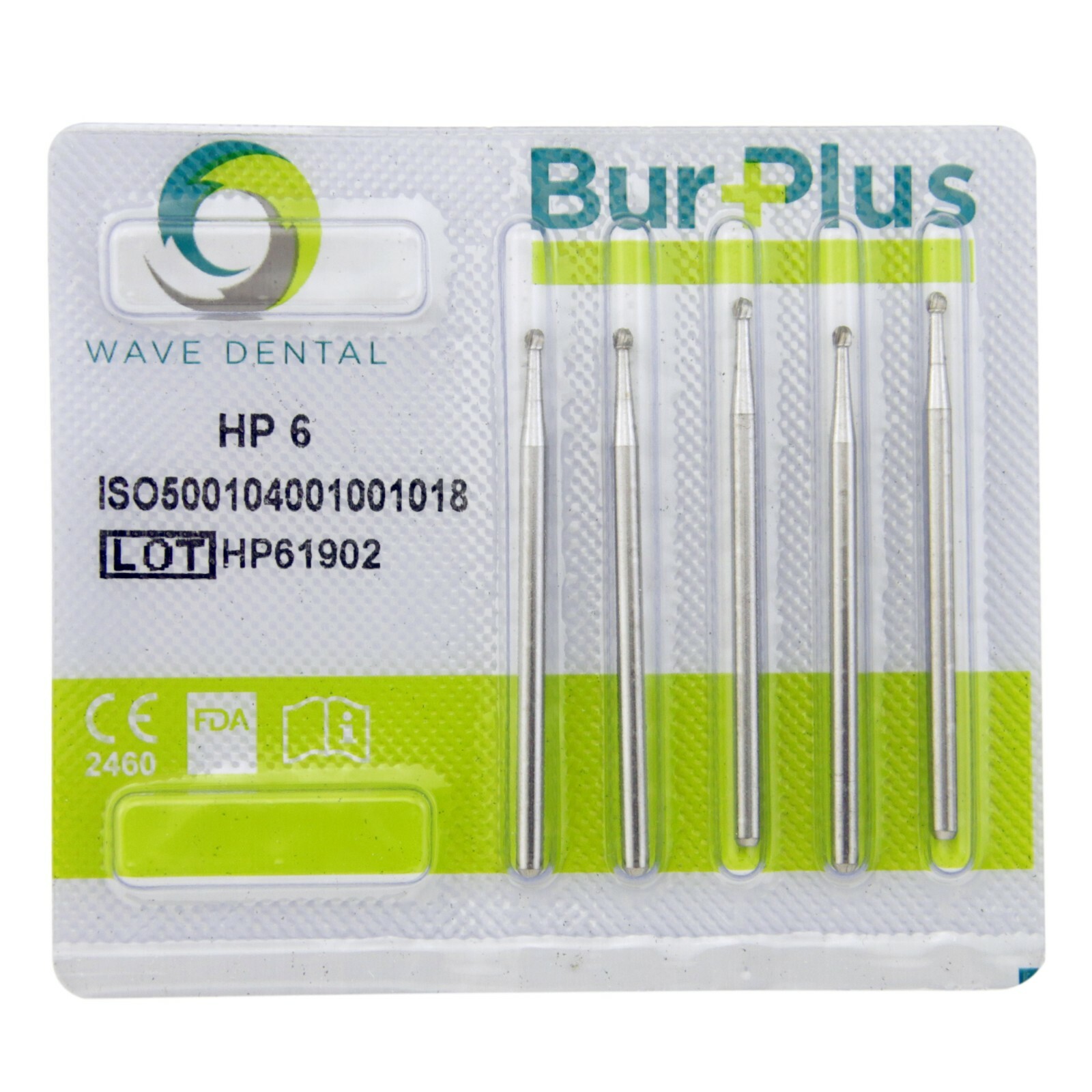 Wave Dental Round Carbide Bur Straight Handpiece Burs 44.5mm HP #1/4 1/2 2 4 6 8