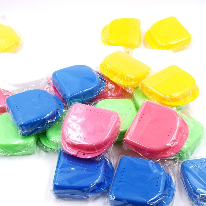 Dental Orthodontic Retainer Denture Storage Case Mouthguard Container Box 5Color