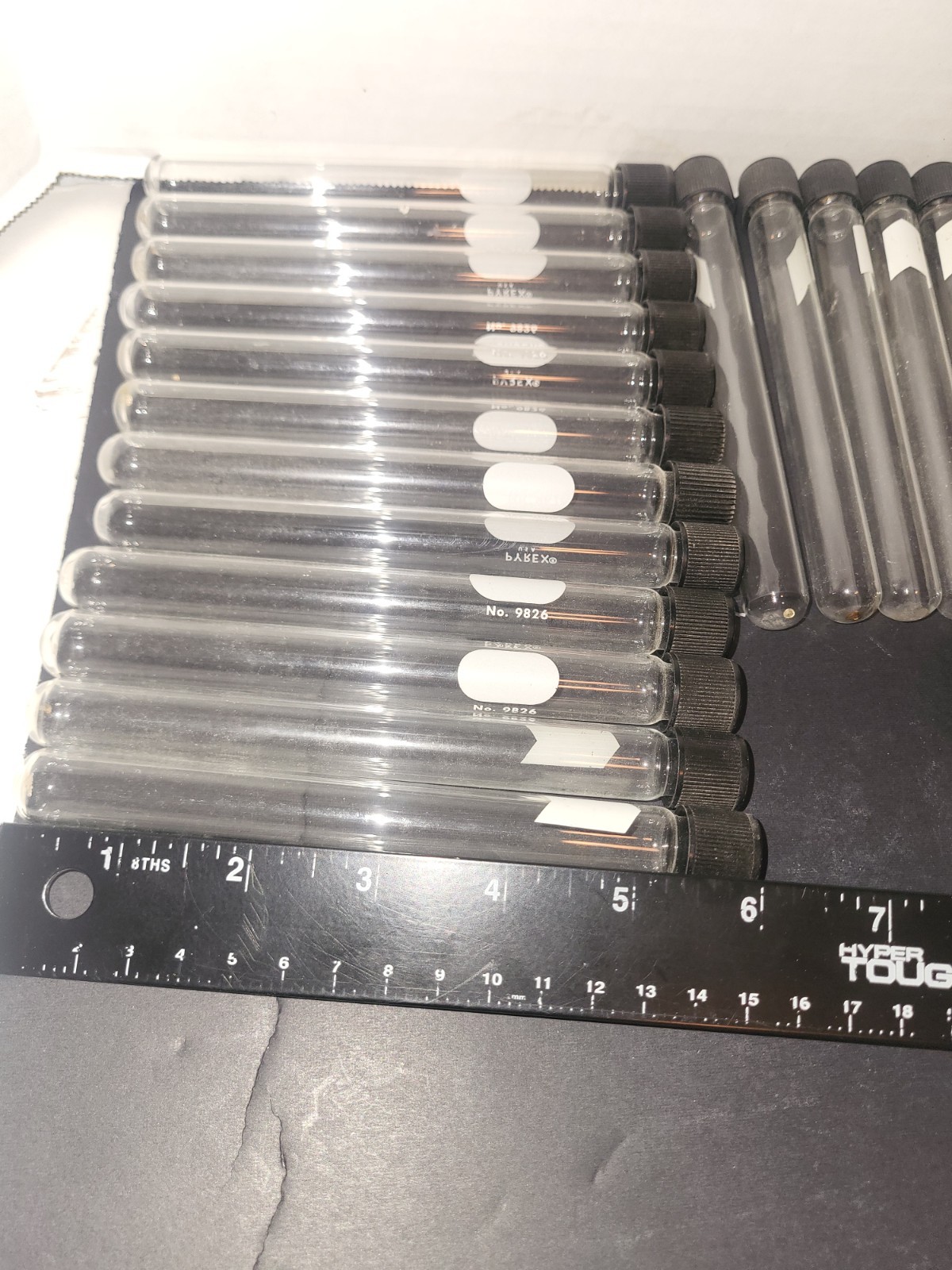 (30) CORNING PYREX 9826/Generic Glass Round Bottom Culture Tubes (bx53)