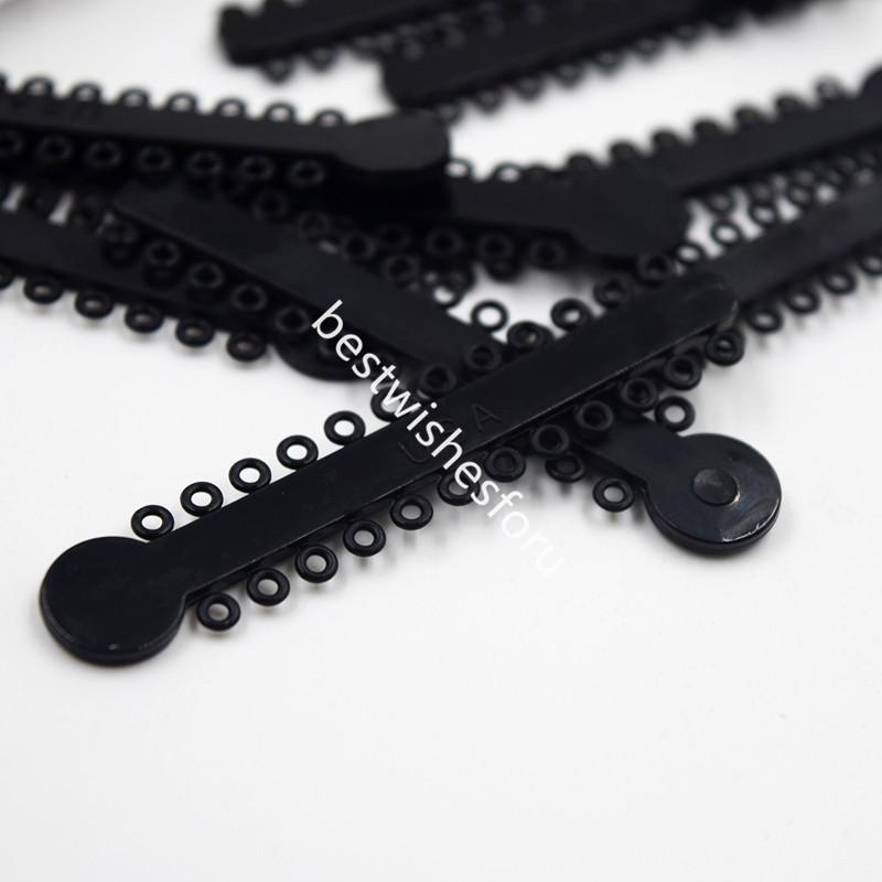 10 Bag Dental Orthodontic Ligature Ties Elastic Rubber Bands 1008 Pcs/Pack Black