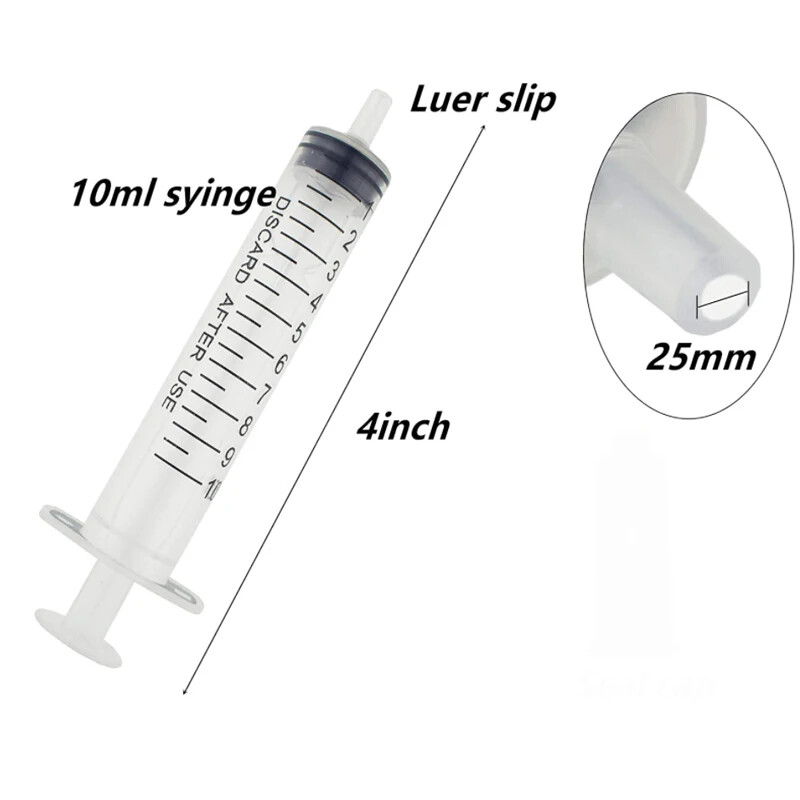 2-20Pcs 1ml-10ml Plastic Reusable Nutrient Hydroponics Syringe For Measuring