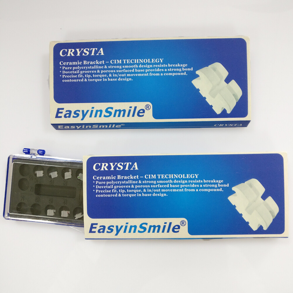 Easyinsmile Dental Ceramic Orthodontic Brackets Clear Roth/MBT 022 20pcs/kit