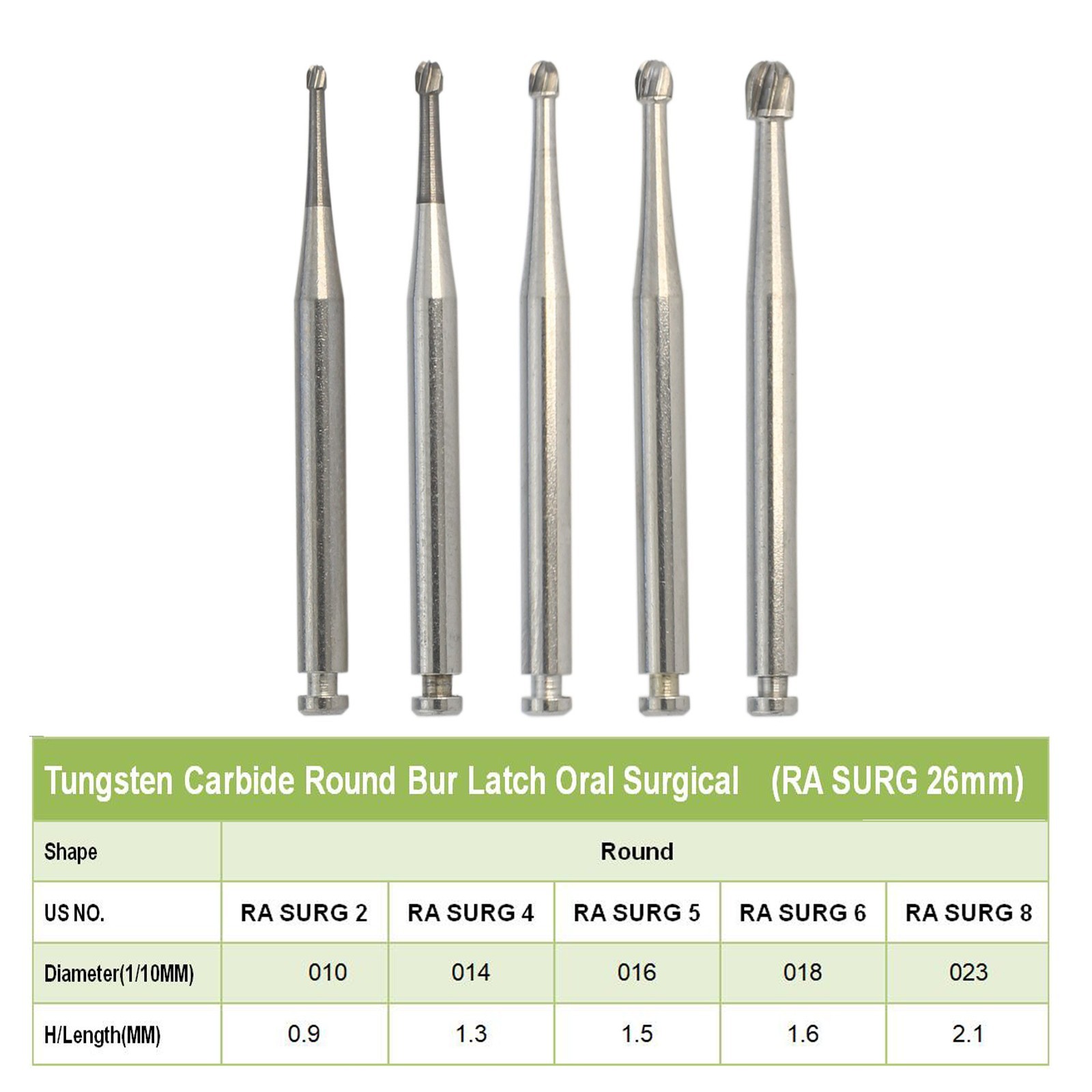 Wave Dental Carbide Burs Round Latch Bur RA 2 4 Long Surgical Bur LAOS RA SURG 4