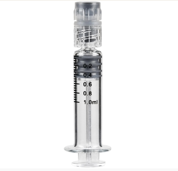 New 10/20Pcs 1ml Metal Glass Oil Syringe – Gold/Silver/Clear Color Glass Syringe