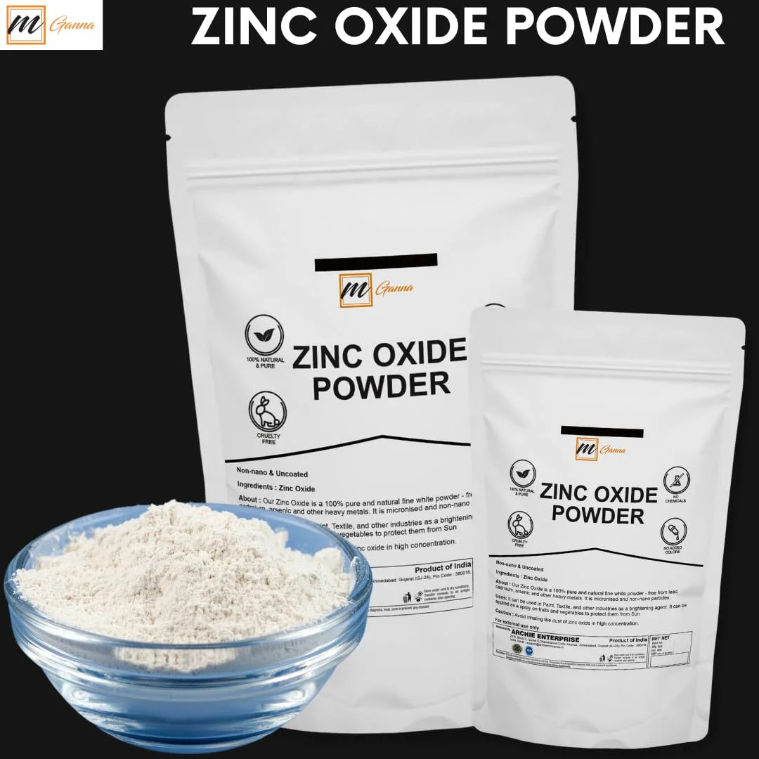 100% Natural Zinc Oxide Powder | Non-Nano Uncoated Particles 0.22 LBS / 100 GMS