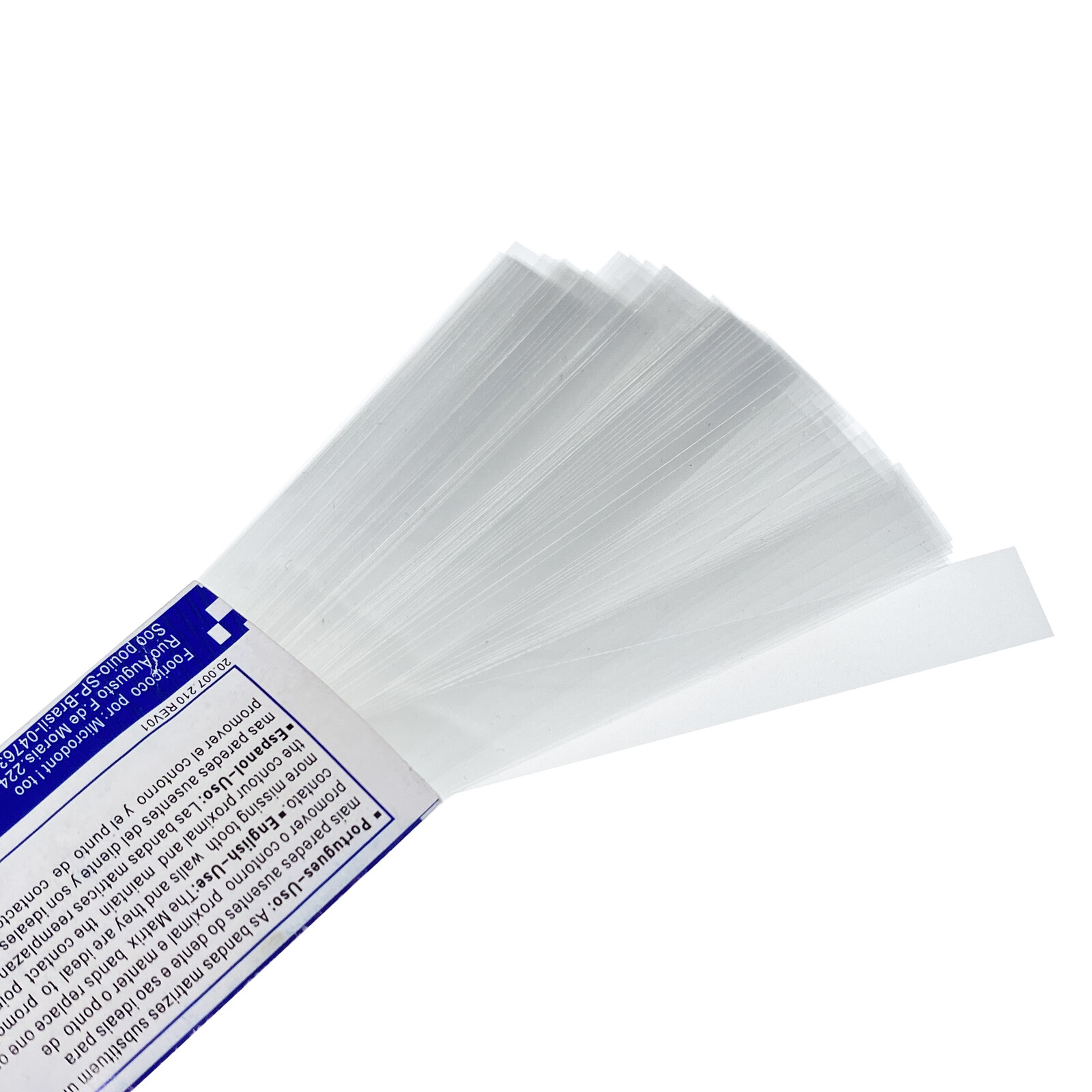 100pcs Dental Transparent Polyester Strip Matrix Bands Contoured Matrices 0.05mm