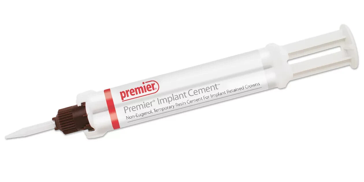 Premier Dental Implant Cement For Implant Retained crowns -5 mL Syringe + 8 Tips