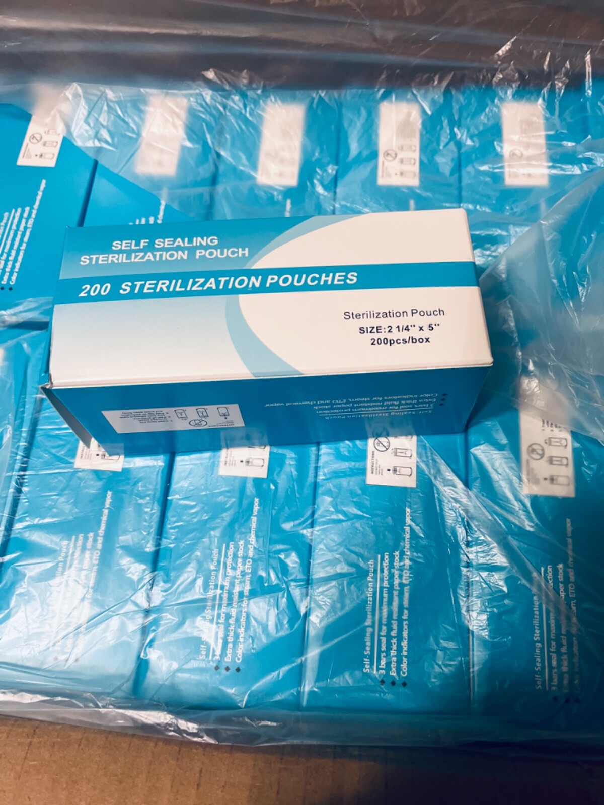 2000 Self-Sealing Sterilization Pouch Bag, 2.25″ x 5”. Paper/Blue Film