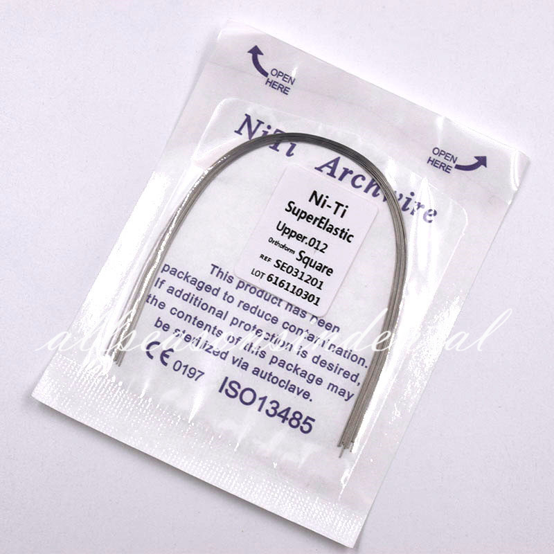 10 Pcs Dental Niti Super Elastic Orthodontic Round Square Arch Wires 0.12 Upper