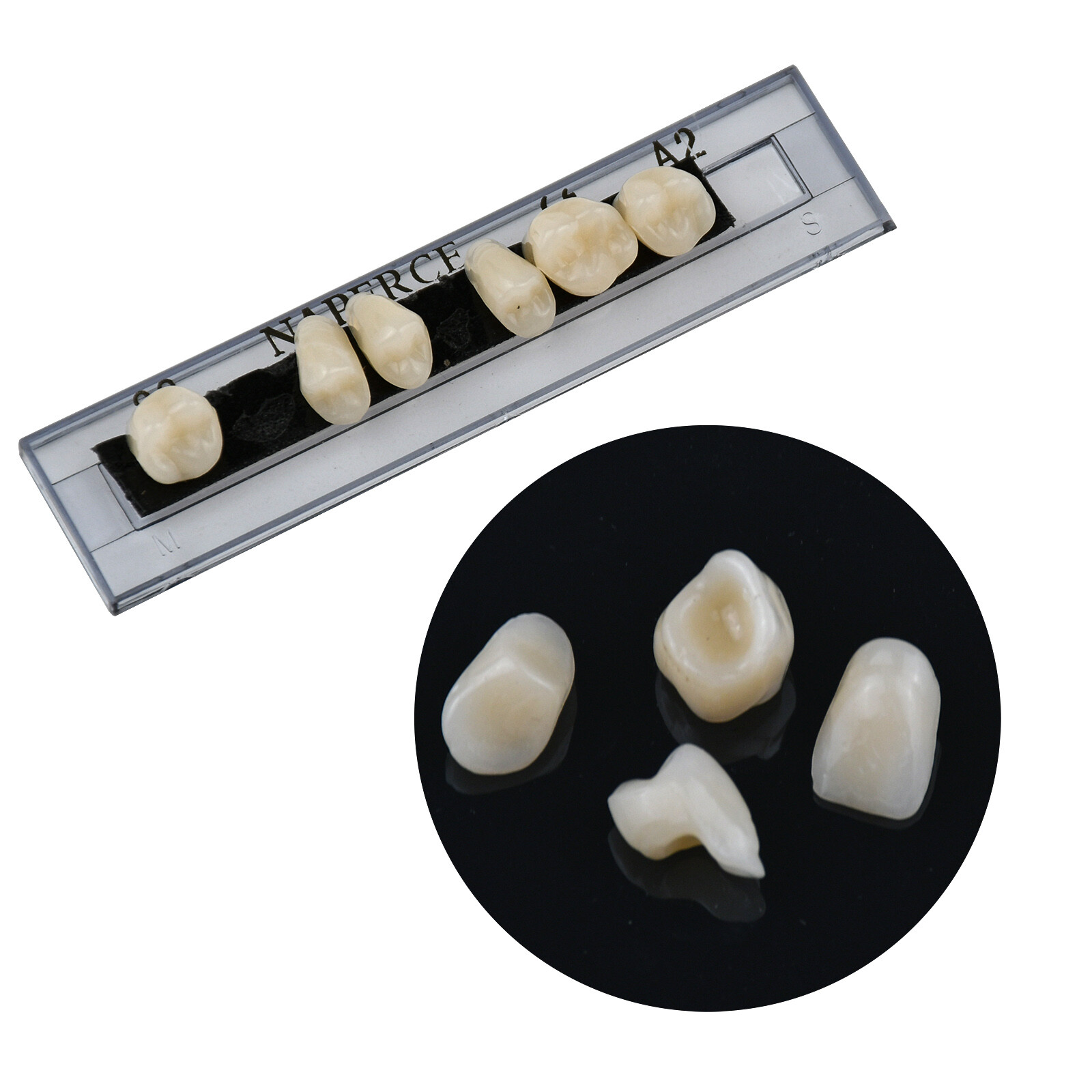 168Pcs/Box Acrylic Resin Denture #23 Dental Upper Lower Shade A2 Teeth Set US