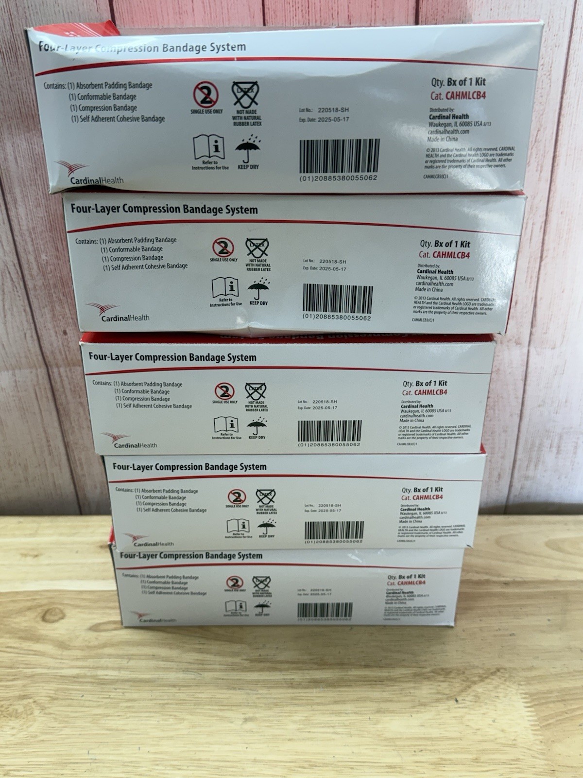 LOT 5x – Cardinal Health Four-Layer Compression Bandage System CAHMLCB4 NIB