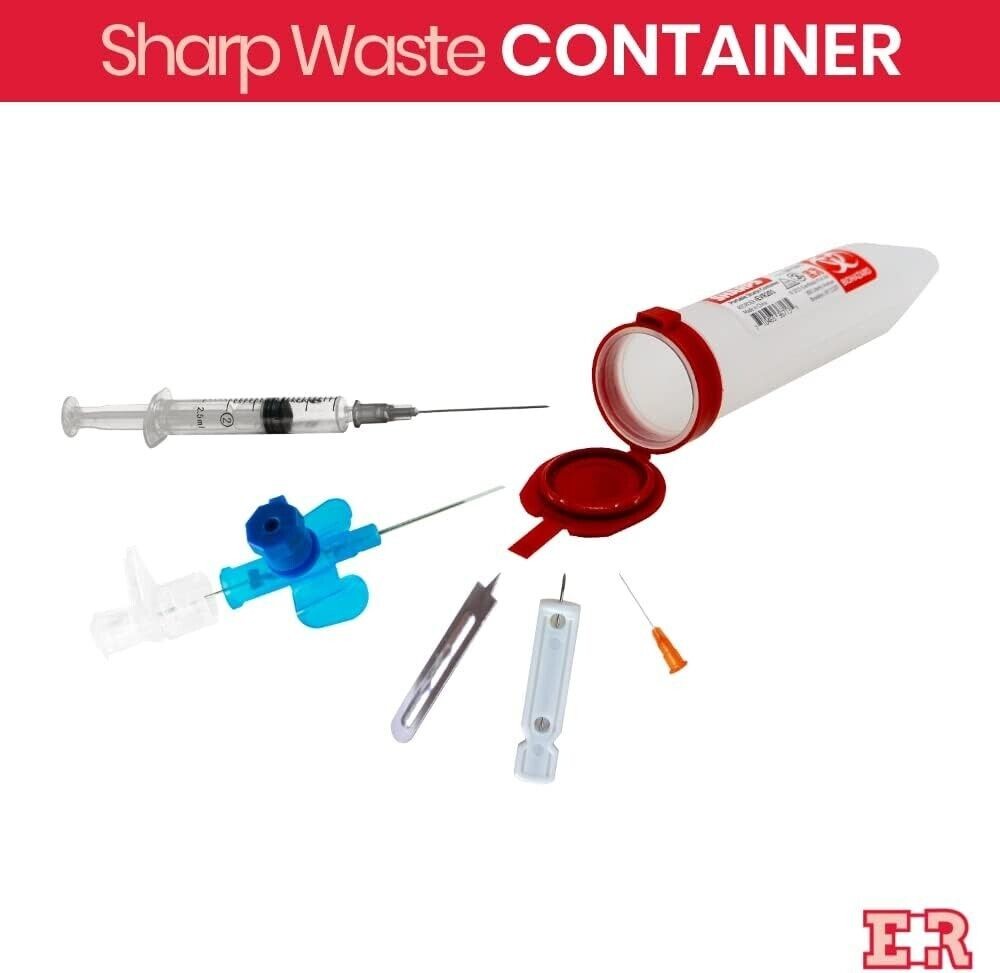 Ever Ready First Aid Porta Transportable Sharps Container with Locking Mechanism