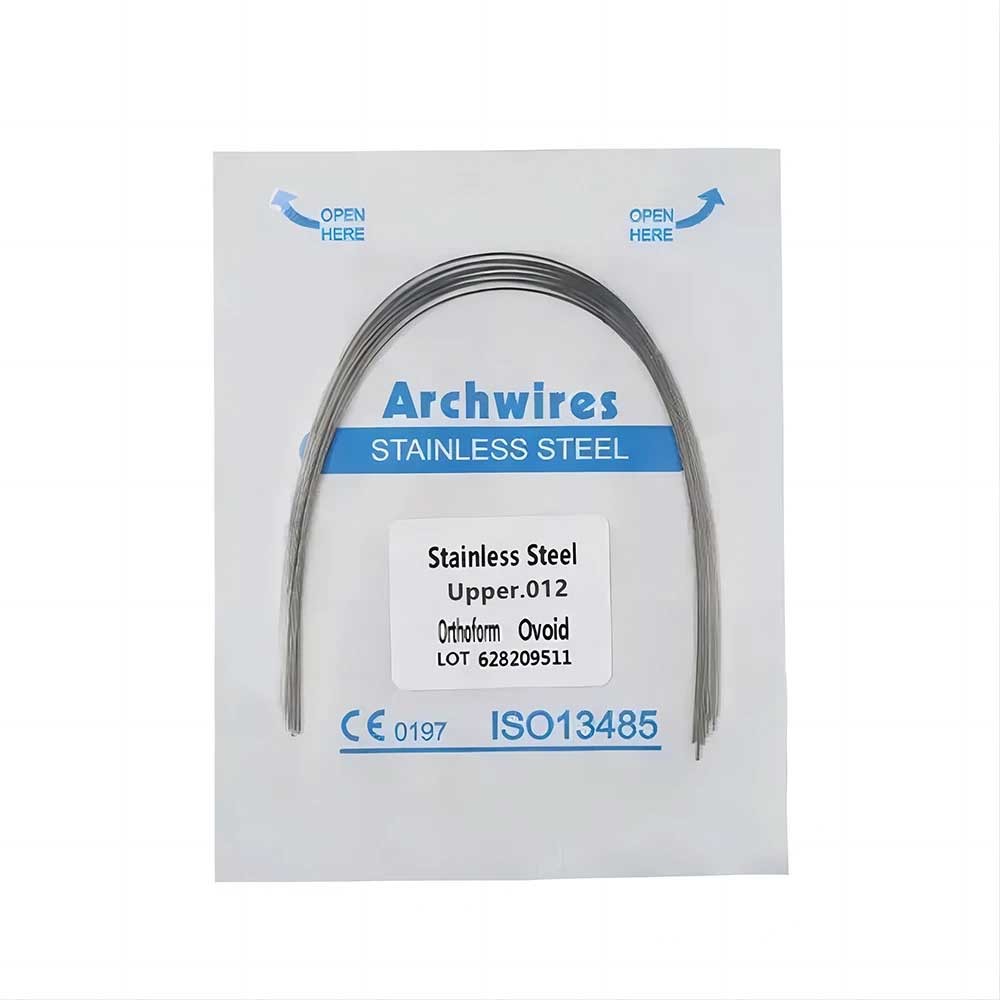 10pcs/pack Dental Orthodontic Stainless Steel Round Arch Wire Ovoid Form
