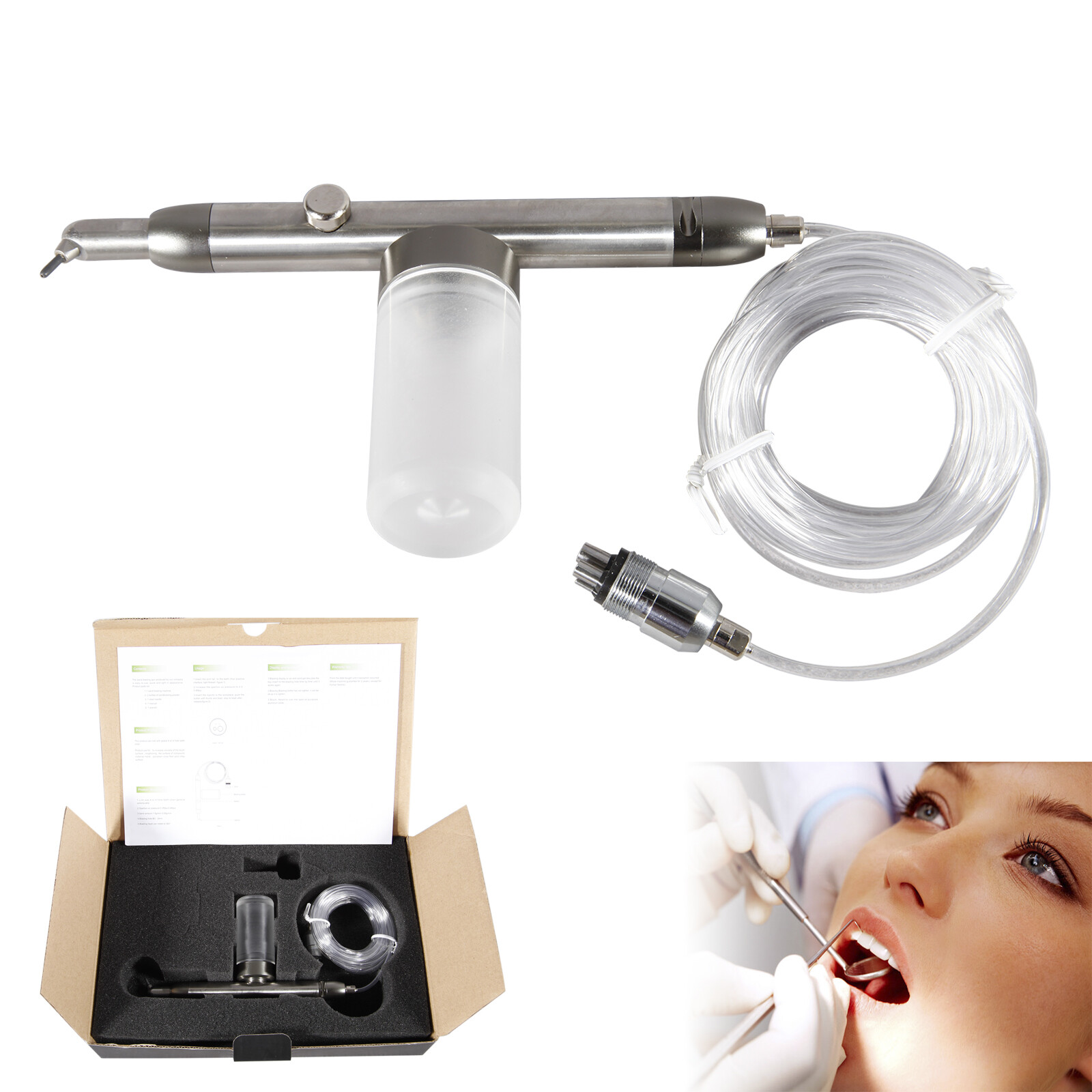 Dental Alumina Air Abrasion Polisher Microetcher Sandblasting Sandblaster Gun 4H