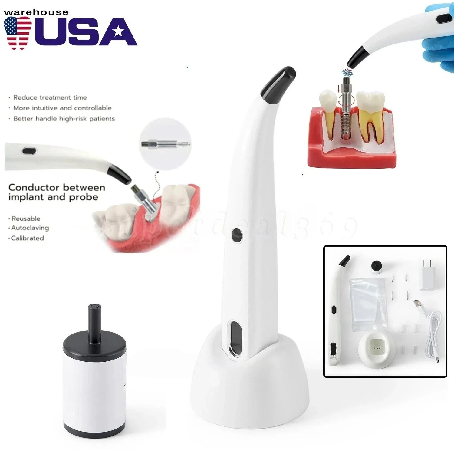 Dental ISQ Osseointegration Implant Stability Meter Measurement Tester Monitor