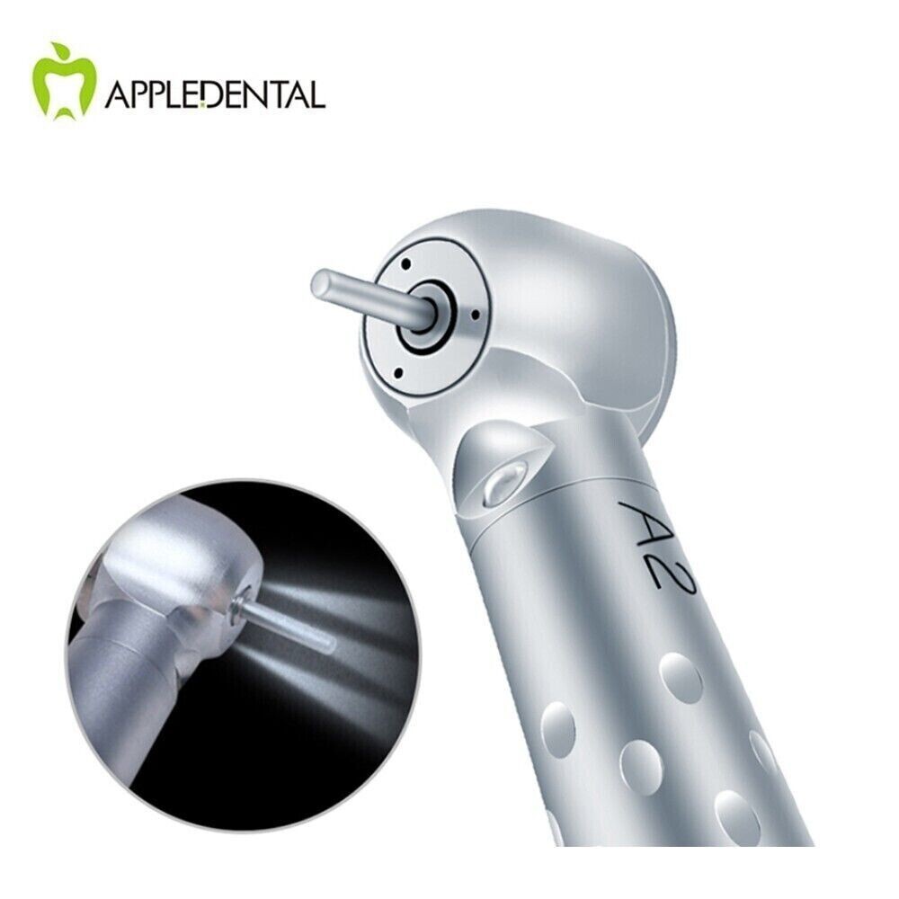 Apple Dental A2 LED High Speed Turbine 2 Hole Handpiece Push Button Triple Water
