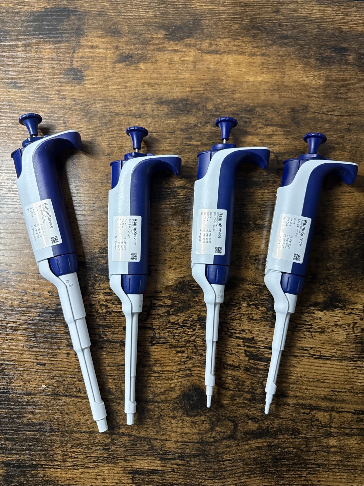 Rainin PipetLite XLS LTS Pipette Set L1000, 200, 20, & 2 Calibrated Sep 2025