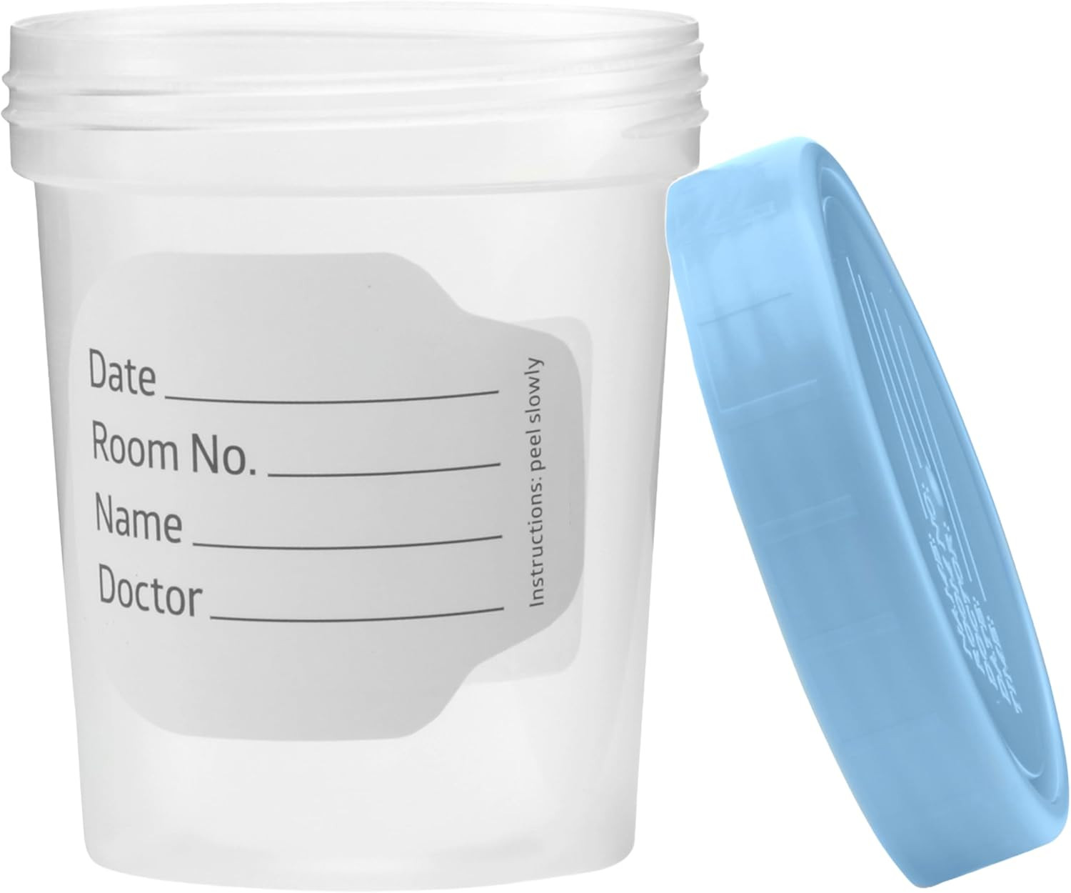 Vakly Specimen Cups with Screw-On Lids 4 Oz – Clear Non-Sterile Urine Sample