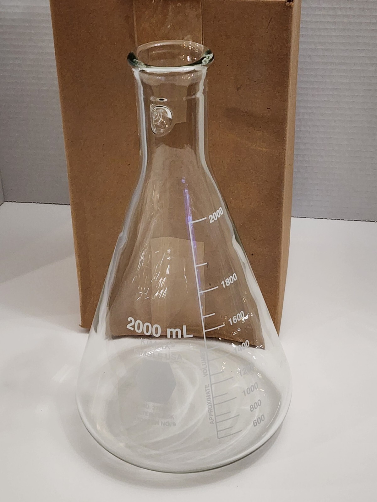 BRAND NEW IN THE BOX KIMAX Kimble 2000mL Filter Flask 27060 Stopper No. 9..BIN2