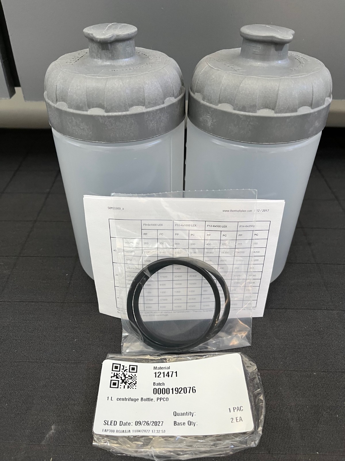 THERMO/FIBERLITE – 1L (1000mL) Centrifuge Bottle PPCO – PN: 096-100075 – 2/PACK