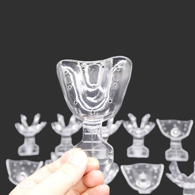 Plastic Dental Impression Trays Frame Cut Back Edentulous Jaw Sterilize 135℃