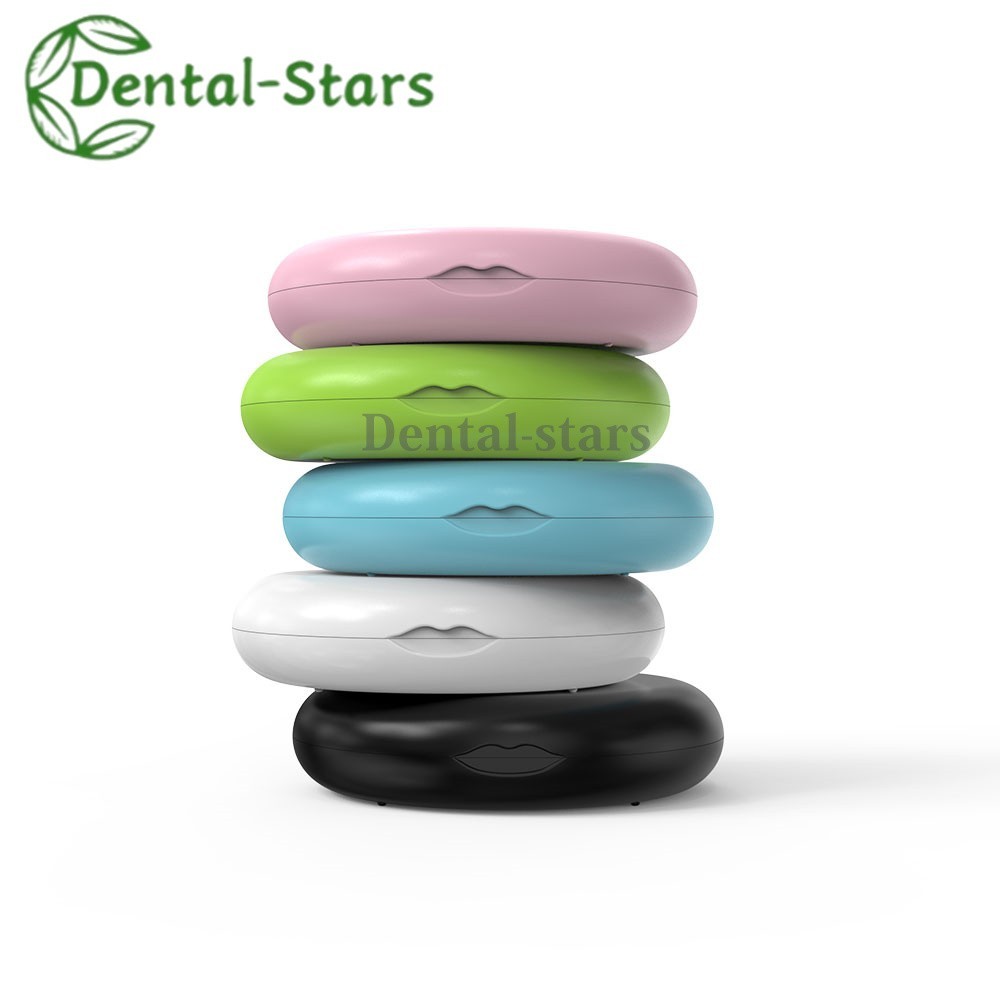 1Pcs Dental Retainer Case With Mirror Denture Storage Box Mouthguard Container